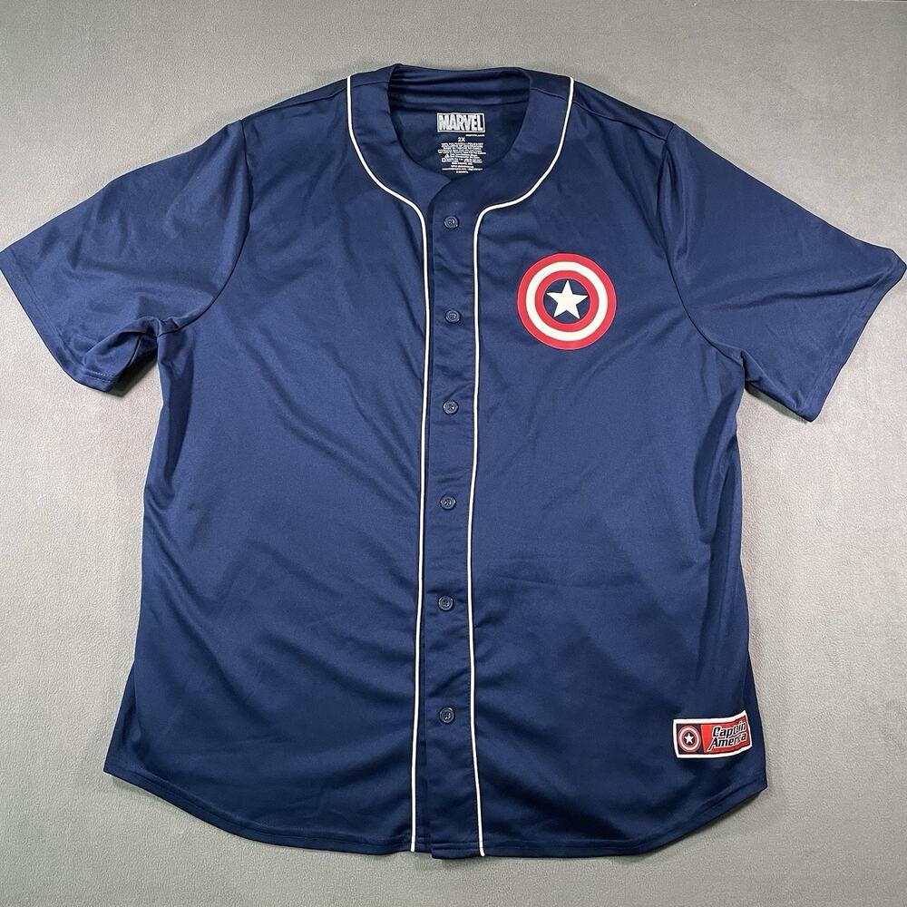 Marvel Comics Captain America #41 Baseball Jersey Men's Size 2X